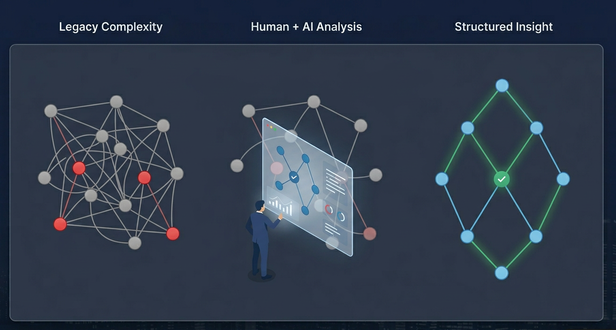 3-Step Process: Legacy Complexity to Structured Insight